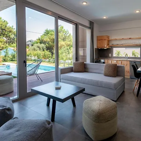Dazzling Thasos | Fana | 2 Bedrooms | Private Outdoor Swimming Pool Surrounded By A Spacious Private Garden | Furnished Balcony And Terrace | Rachoni,
